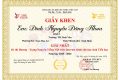 Giấy khen kì thi Hội – Trạng nguyên Tiếng việt